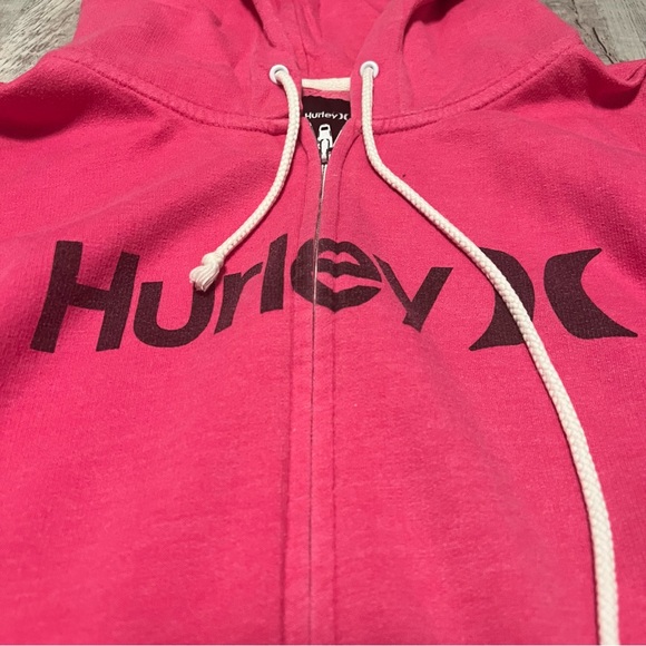 Hurley Vibrant Pink Zip-Up Hoodie - Picture 2 of 5